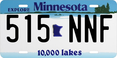 MN license plate 515NNF