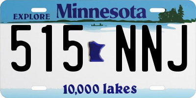 MN license plate 515NNJ