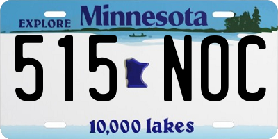 MN license plate 515NOC