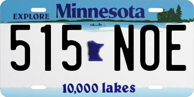 MN license plate 515NOE