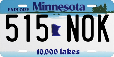 MN license plate 515NOK
