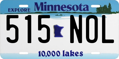 MN license plate 515NOL