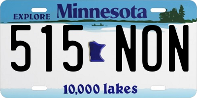 MN license plate 515NON