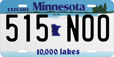 MN license plate 515NOO