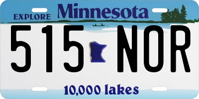 MN license plate 515NOR