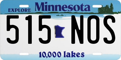 MN license plate 515NOS