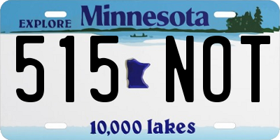 MN license plate 515NOT