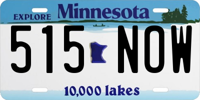 MN license plate 515NOW