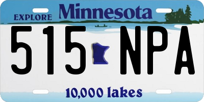 MN license plate 515NPA