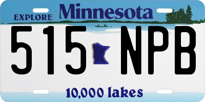 MN license plate 515NPB