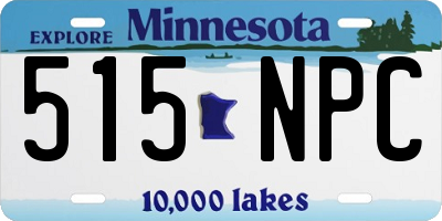 MN license plate 515NPC