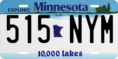 MN license plate 515NYM