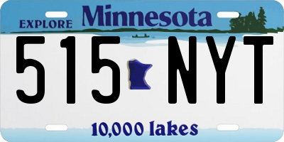 MN license plate 515NYT