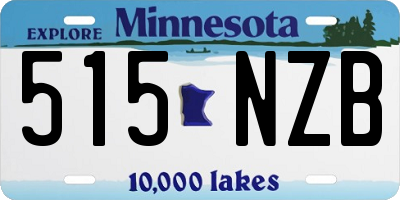 MN license plate 515NZB
