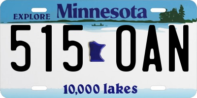 MN license plate 515OAN