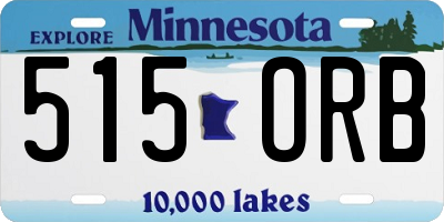 MN license plate 515ORB