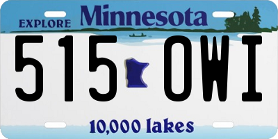 MN license plate 515OWI