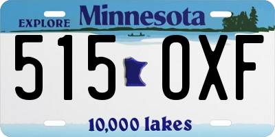 MN license plate 515OXF