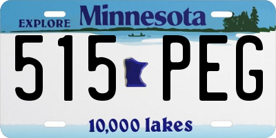 MN license plate 515PEG