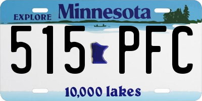 MN license plate 515PFC