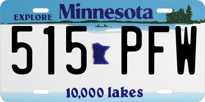 MN license plate 515PFW