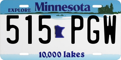 MN license plate 515PGW