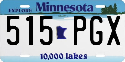 MN license plate 515PGX