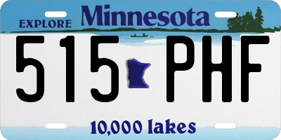 MN license plate 515PHF