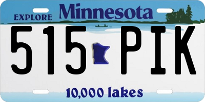 MN license plate 515PIK