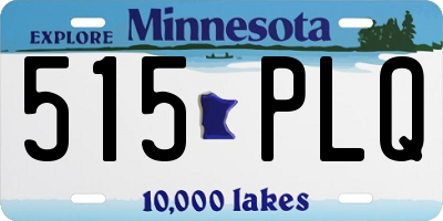 MN license plate 515PLQ
