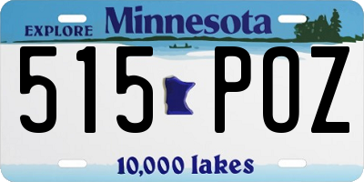MN license plate 515POZ