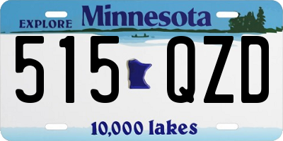 MN license plate 515QZD