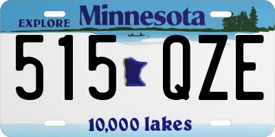 MN license plate 515QZE
