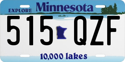 MN license plate 515QZF