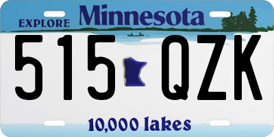 MN license plate 515QZK