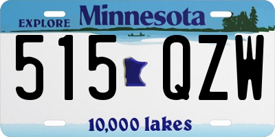 MN license plate 515QZW