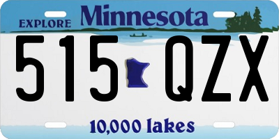 MN license plate 515QZX