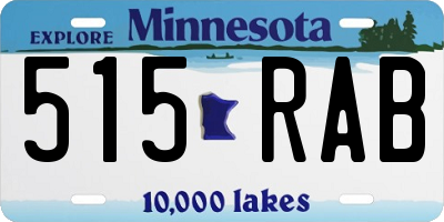 MN license plate 515RAB