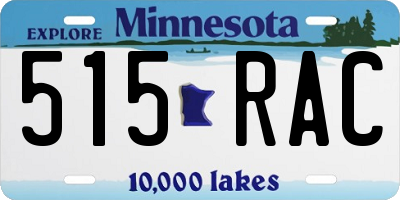 MN license plate 515RAC