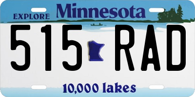MN license plate 515RAD