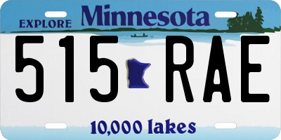 MN license plate 515RAE