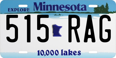 MN license plate 515RAG