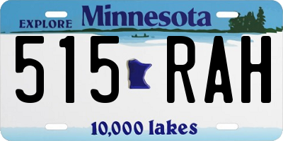 MN license plate 515RAH
