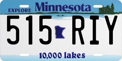 MN license plate 515RIY