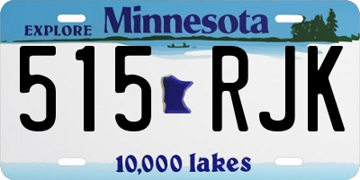 MN license plate 515RJK