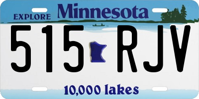 MN license plate 515RJV