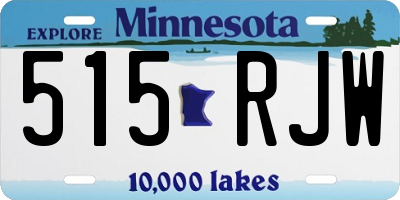 MN license plate 515RJW