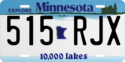 MN license plate 515RJX