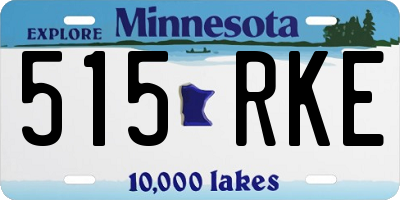 MN license plate 515RKE