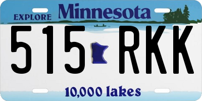 MN license plate 515RKK